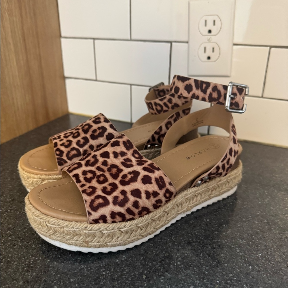 Leopard Platform Sandals
